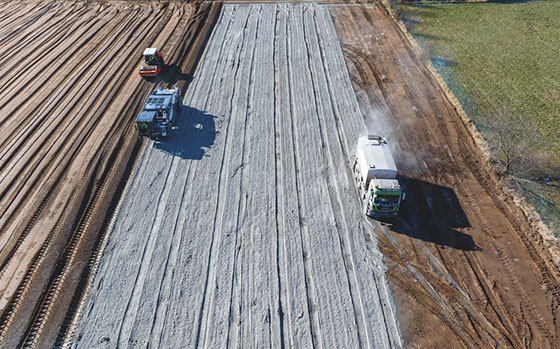 Bodenbehandlung – Luftaufnahme